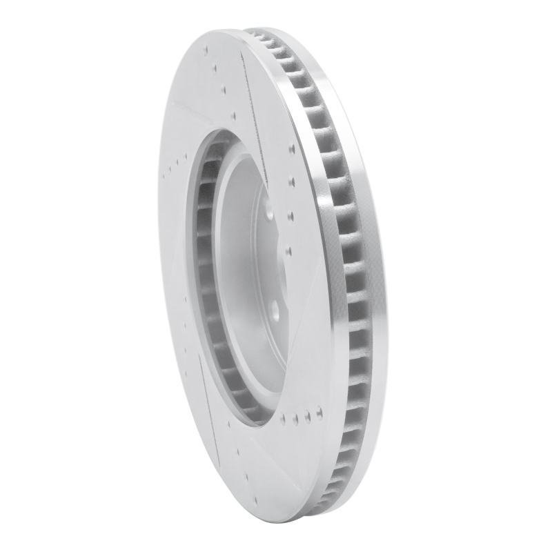 Lexus IS Brake Rotor (1) - Front Right - R1 Concepts - Drilled & Slotted - Silver - `06-`15